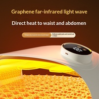 Ceinture de soutien utérin et lombaire ultra-fine avec affichage numérique intelligent, technologie de vibration chauffante, rechargeable et portable, compresse chaude pour les hanches