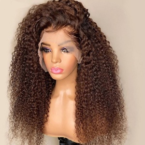 Produits capillaires humains vierges indiens importés de Chine Perruques à lacet frontal frisé 13*4 pour femmes noires - Product Image 3