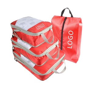 Ensemble de cubes de rangement de voyage personnalisables avec logo, en polyester, design portable, idéal pour cadeaux d'entreprise - Product Image 1