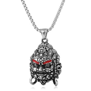 Yunnique-collar con colgante de león de acero inoxidable, estilo Punk, diseño de cara de animal del zodíaco, joyería de moda Retro - Product Image 1