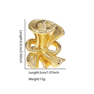 Anillo de oro vintage irregular retorcido para mujer, diseño exagerado, hueco, curvo, ajustable, abierto, estilo punk, joyería llamativa para dedo. - Product Image 4