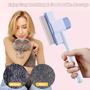 Spazzola Pettine a Doppia Azione per Gatti e Cani a Pelo Lungo, Autopulente, per la Rimozione dei Peli, Strumento per la Pulizia del Pelo - Product Image 2