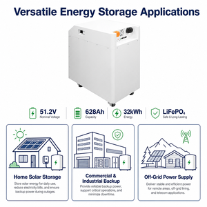 EU Stock EEL 32KWH Lithium-ion batterijpakket JK 300A V19 BMS+EVE MB56 628AH Grade A Lifepo4 cellen voor off-grid systeem camper - Product Image 6