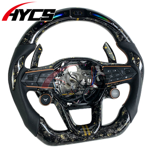 Volante Deportivo Personalizado de Fibra de Carbono Forjado con LED e Indicador de RPM para Seat <span class=keywords><strong>Cupra</strong></span> Tavascan Terramar Formentor VZ Leon Ibiza Ateca Arona - Product Image 4