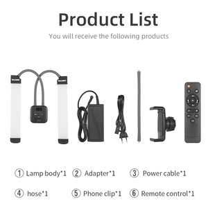 AL-20 AL-20RGB AMBITFUL 3000K-6000K 40W Đôi Cánh Tay Lấp Đầy Dải Dài Đèn LED Với Màn Hình LCD Cho Studio Ảnh Phát Sóng Trực Tiếp - Product Image 5