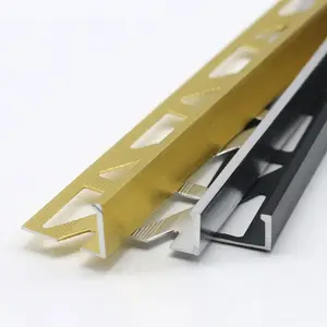 Customized Shape Aluminum Tile Trim Profile Wall Protection Tile Edge Trim