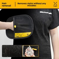 Gants anti-statiques double face pour l'élimination des poils d'animaux - Mitaines de toilettage pour chats et chiens, contrôle efficace de la perte de poils
