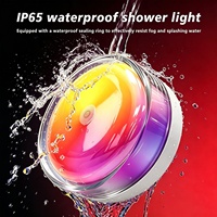 Lumière d'ambiance pour la douche imperméable, lampe à changement de couleur rechargeable magnétique