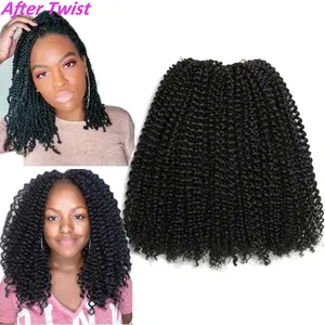 Sharopul Kinky Curly Crochet Braiding Hair 12インチMarley Bobムーティ髪型Synthetic Passion Twist Hair