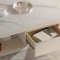 Meubles de salon modernes de style nordique en bois avec rangement, meuble TV, support TV, table basse