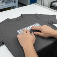 Étiquettes de logo 3D pour vêtements, impression personnalisée, feuille de silicone, autocollants thermocollants pour vêtements