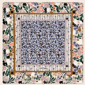 Tapete <span class=keywords><strong>de</strong></span> Mahjong Americano con Patrón <span class=keywords><strong>de</strong></span> Hojas Lila, Borde Botánico en Acuarela Multicapa, Cubierta para <span class=keywords><strong>Mesa</strong></span> <span class=keywords><strong>de</strong></span> Mahjong, Enrollado - Product Image 2