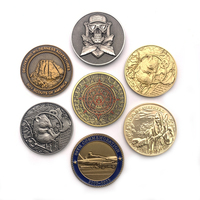 Pièces de commémoration en cuivre argenté d'or antique en gros de haute qualité