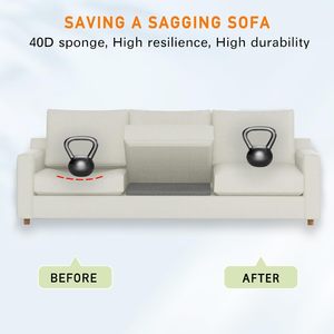 <strong>Sofa</strong> Furniture Curved High Density <strong>Sofa</strong> Couch <strong>Cushion</strong> <strong>Support</strong> for Sagging Seat | Seat <strong>Cushion</strong> Sagging Repair with Washable Cover - Product Image 3