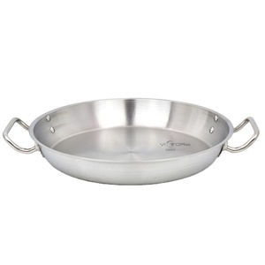 <strong>36</strong>/40/60cm Stainless Steel Spanish <strong>Paella</strong> <strong>Pan</strong> Frying <strong>Pan</strong> with Double Handle Sandwich Bottom - Product Image 2