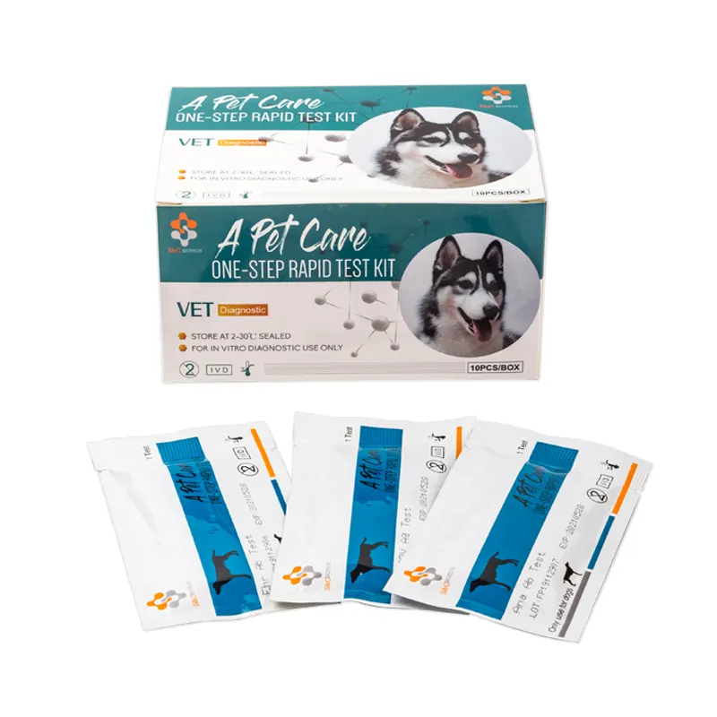 Low price no MOQ canine parvovirus distemper veterinary animal use pet medicine rapid cdv/cpv ag dog test strip kit