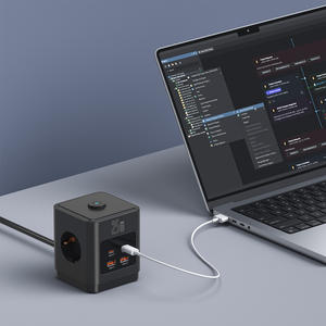 Enchufe múltiple EU PD25W con <span class=keywords><strong>2</strong></span> puertos USB-A y <span class=keywords><strong>2</strong></span> puertos USB-C, diseño tipo cubo <span class=keywords><strong>Rubik</strong></span>, con <span class=keywords><strong>3</strong></span> tomas y cable de extensión para el hogar - Product Image 4