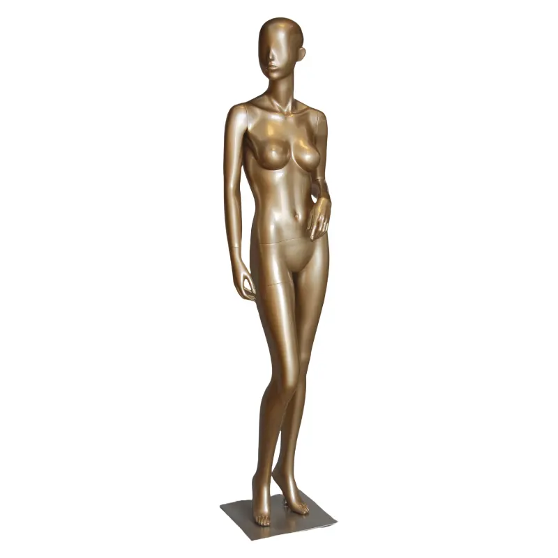 Tailleur doré Magasin pour femme Magasin réaliste Mannequin corporel complet Mannequins corporels féminins