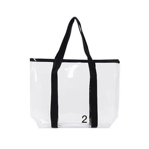 Bolsa de Mano Transparente de Color 53x36x14cm para Compras y Uso en la Playa - Product Image 1