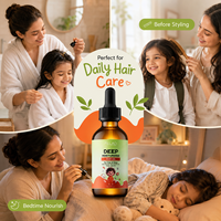 Logo personnalisé Huile capillaire naturelle pour enfants sans sulfate et sans parabène pour la brillance des cheveux au miel