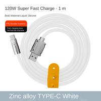 Kabel Usb Tipe C Kabel Data Pengisian Daya Super Cepat, Kabel Pengisian Cepat Tebal dari Paduan Seng dan Karet Silikon untuk Android