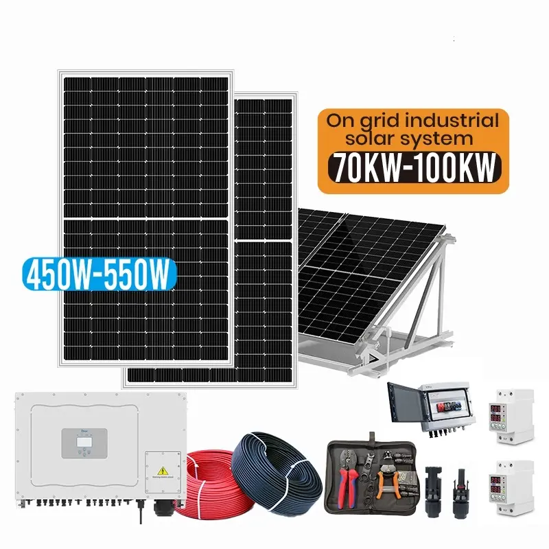 Set lengkap tanaman tenaga surya 1MW, sistem tenaga surya pada Grid 1000kW 10KW 30kW 50kW Panel surya untuk sistem energi surya