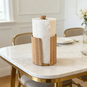 Kitchen Towel Holder for All Standard Kitchen Rolls Wood Paper Towel Holder <strong>Papertowel</strong> Holder for Kitchen - Product Image 2