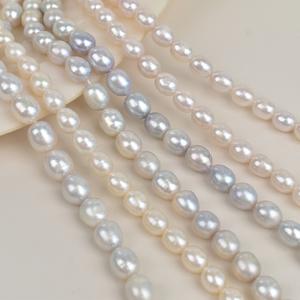 Cuentas de Perlas Naturales de Agua Dulce de 9-10 mm, Casi Sueltas, para Cadena de Madre, Semi-Acabadas, Accesorios de Joyería DIY - Product Image 1