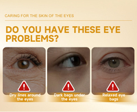 Hydro gel or végétalien guérison cernes sous les poches pour les yeux Anti-rides hydratant acide hyularonique collagène patchs pour les yeux masques