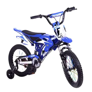 Nieuwe Producten 2017 Kids Motorfiets Fiets 12/16 Inch Suspension Bike 4 Wielen Moto Ontwerp Kid Fiets