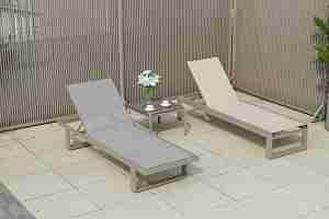 <span class=keywords><strong>Tumbona</strong></span> moderna contemporánea de malla de aluminio de grado hotelero, <span class=keywords><strong>tumbona</strong></span> de ocio al aire libre duradera <span class=keywords><strong>para</strong></span> Resorts frente a la playa, piscina, terrazas, villas - Product Image 3