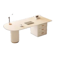 Bureau de luxe moderne en pierre résistant à l'eau pour salon, réception et consultation, usage domestique ou professionnel