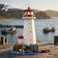 DK 6033 MOC Faro Rompecabezas de Ensamblaje, Modelo de Vista de Calle Costera, Colección de Escritorio, Regalos, 1555 Piezas, Sets de Bloques de Construcción
