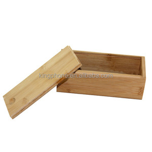 Caja Rectangular de Madera para Gafas de Sol con Cajón Cubierto de Bambú - Product Image 6