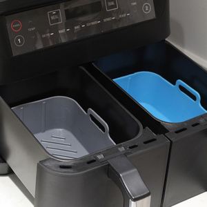 Rectangular Double Pot <b>Silicone</b> Pot air Fryer Accessories <b>Silicone</b> <b>Baking</b> Tray - Product Image 5