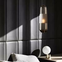 Lampe suspendue en verre minimaliste créative nordique, luminaire moderne pour restaurant, chambre à coucher, luminaire décoratif moderne