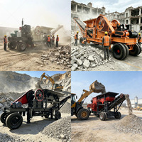 Concasseur à mâchoires mobile PE 250*400 économique et facile à utiliser avec convoyeur, concasseur de béton, concasseur de granit et de basalte