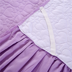 Hot Sale European Style Cotton Lace Edge 4 Pieces <strong>Purple</strong> <strong>Bedding</strong> <strong>Set</strong> Textiles Bedroom Bed Skirt <strong>Bedding</strong> <strong>Set</strong> - Product Image 4