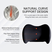 Kit de soutien lombaire et oreiller cervical ergonomique personnalisé OEM avec sangle réglable pour soulager les douleurs au dos et au cou, idéal pour la voiture et le bureau