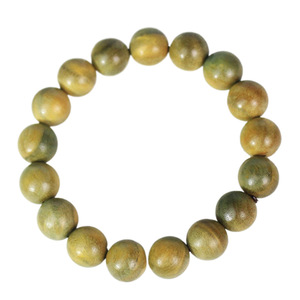 Green Sandalwood <b>Bracelet</b> 12mm Round Wooden Buddhist <b>Beads</b> Hand Polished For <b>Men</b> Women Students - Product Image 5