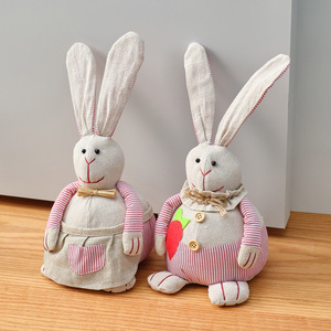 Cute European Style Bunny Doorstop Cotton Linen Fabric Decorative Doll <b>Easter</b> Gift Household <b>Ornament</b> - Product Image 1