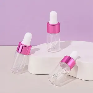 Frasco de essência conta-gotas transparente personalizável para cuidados com os cabelos Essência óleo essencial embalagem cosmética