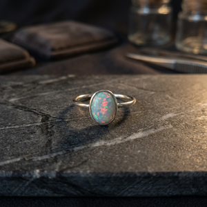 Ready Ship 925 Sterling Silver Bezel Setting Opal Gemstone <b>Rings</b> Classic <b>Dainty</b> Fashion Jewelry Women Weddings Anniversary - Product Image 3