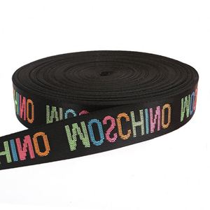 Custom Embroider Jacquard Pattern Nylon Handbag Polyester Belts for Pet Dog Collar Leash Bag-Heat Transfer Printed <b>Webbing</b> Strap - Product Image 1