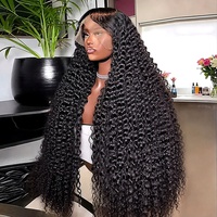 Perruque Lace 360 Full HD Cheveux Humains Vietnamiens Bruts Ondulés Profonds Sans Colle Pré-Pluckée Densité 250% pour Femmes Noires