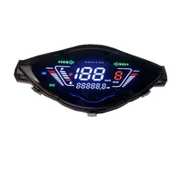 Tachometer & Speedometer Digital YUEBO Baru untuk WAVE100R/MSX Jam 12V Cangkang Plastik Hitam 0-299km/jam Retrofit/Upgrade