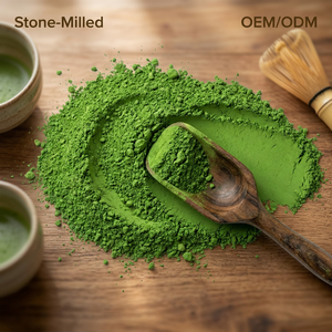 Té Verde Matcha en Polvo al por Mayor, Molido Fino, Marca Privada, OEM, Logotipo Personalizado, Directo de Fábrica, Envío Rápido, Suministro en Stock - Product Image 1