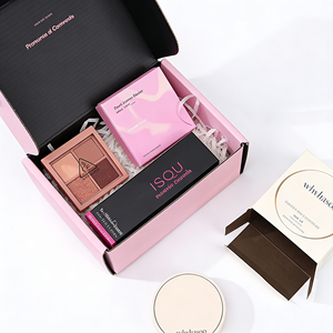 กล่องบรรจุภัณฑ์แบบพับได้สำหรับกล่องสมัครสมาชิกความงาม ทำจากกระดาษลูกฟูกชนิด B และ E พร้อมกล่องของขวัญด้านในแบบแข็ง สามารถปรับแต่งได้ - Product Image 4