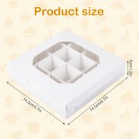 Boîte à chocolat vide, boîtes à bonbons blanches assorties avec inserts, boîte à friandises avec fenêtre transparente, boîtes d'échantillons pour assortiment de chocolats et de bonbons