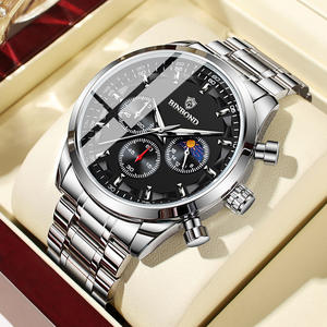 Montre-bracelet chronographe pour homme, style sport et affaires, en acier inoxydable, lumineuse, étanche 3 ATM, mouvement à quartz. - Product Image 2